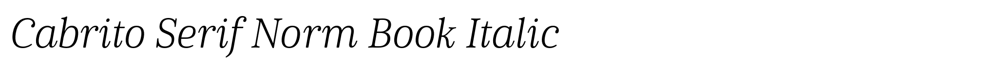 Cabrito Serif Norm Book Italic image